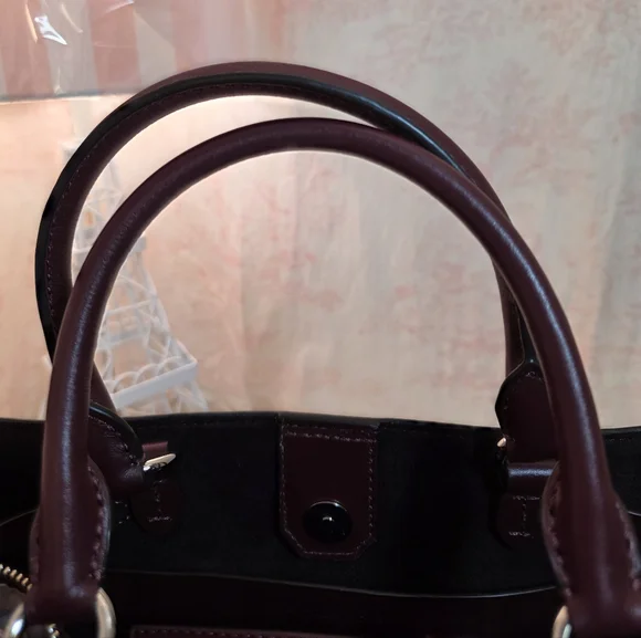 Michael Kors Burgundy Hamilton Handbag. Worn Once. EUC - Picture 13 of 14